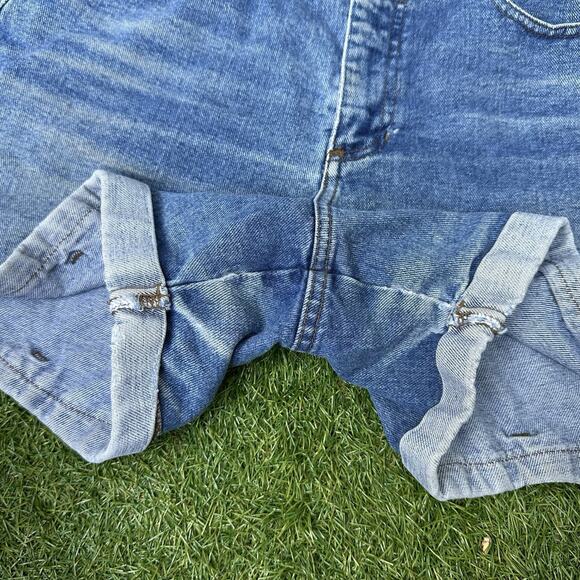 Vintage Y2K Arizona Shorts Size 11 High Rise Button Fly Mom Jean Rolled Hem - Picture 2 of 10